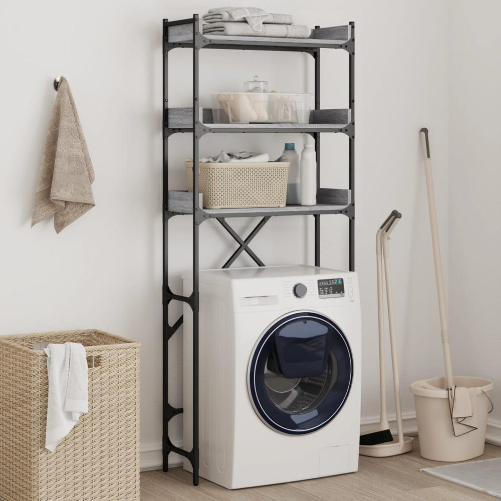 Waschmaschinenregal Grau Sonoma 67x25x163 cm