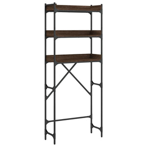 Waschmaschinenregal Braun Eichenoptik 67x25x163cm