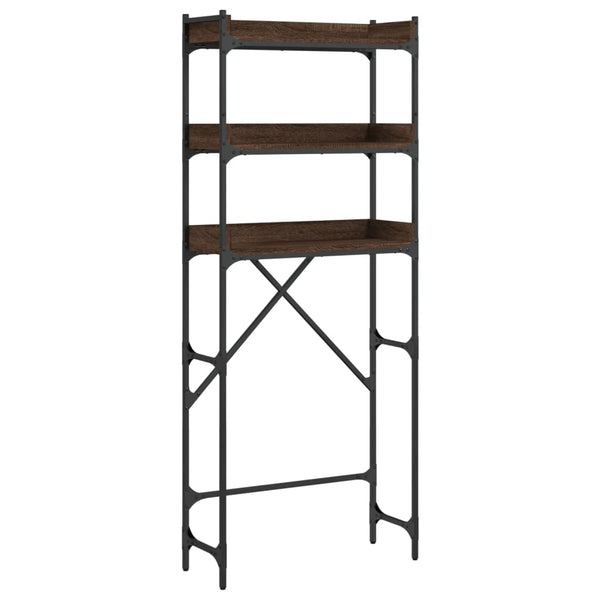 Waschmaschinenregal Braun Eichenoptik 67x25x163cm