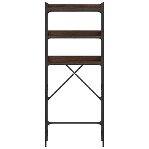 Waschmaschinenregal Braun Eichenoptik 67x25x163cm
