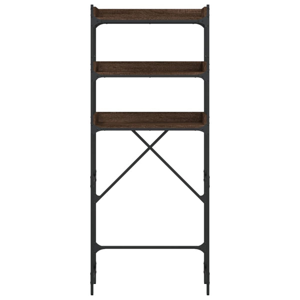 Waschmaschinenregal Braun Eichenoptik 67x25x163cm