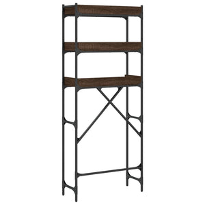 Waschmaschinenregal Braun Eichenoptik 67x25x163cm