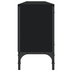 Schwarzer TV-Schrank mit Schublade 200 cm