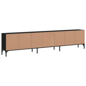 Schwarzer TV-Schrank mit Schublade 200 cm