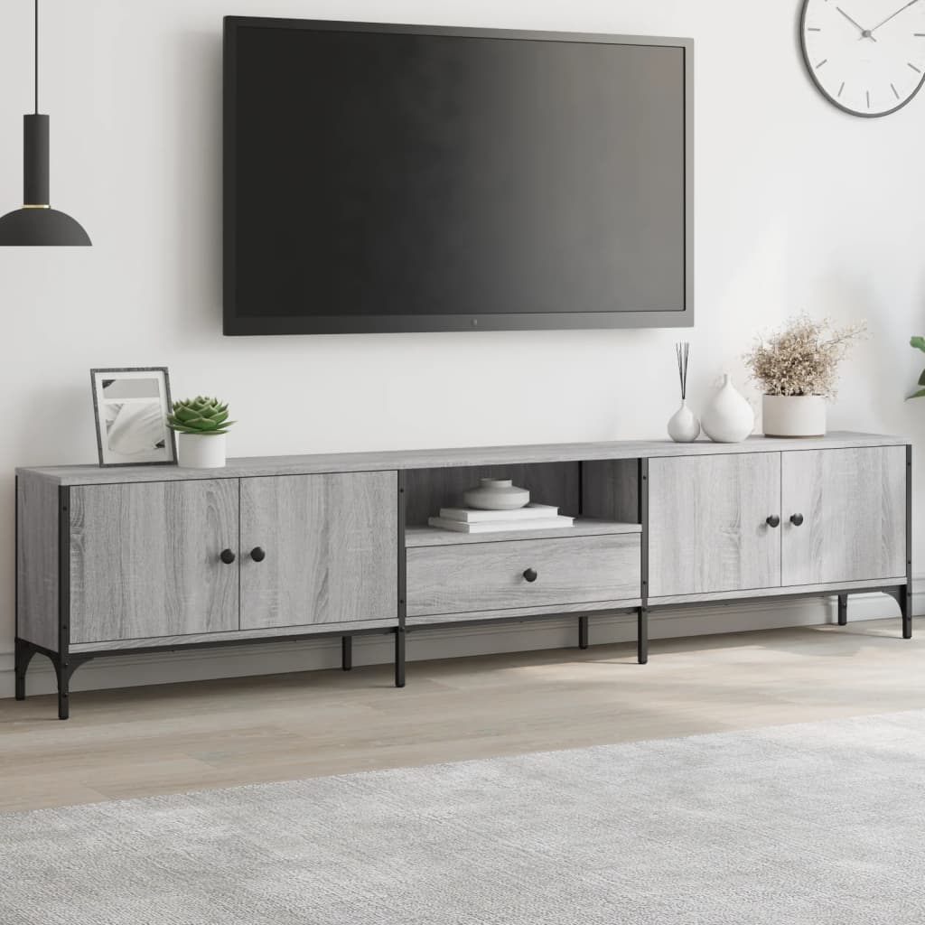 TV-Schrank Grau Sonoma 200 cm mit Schublade