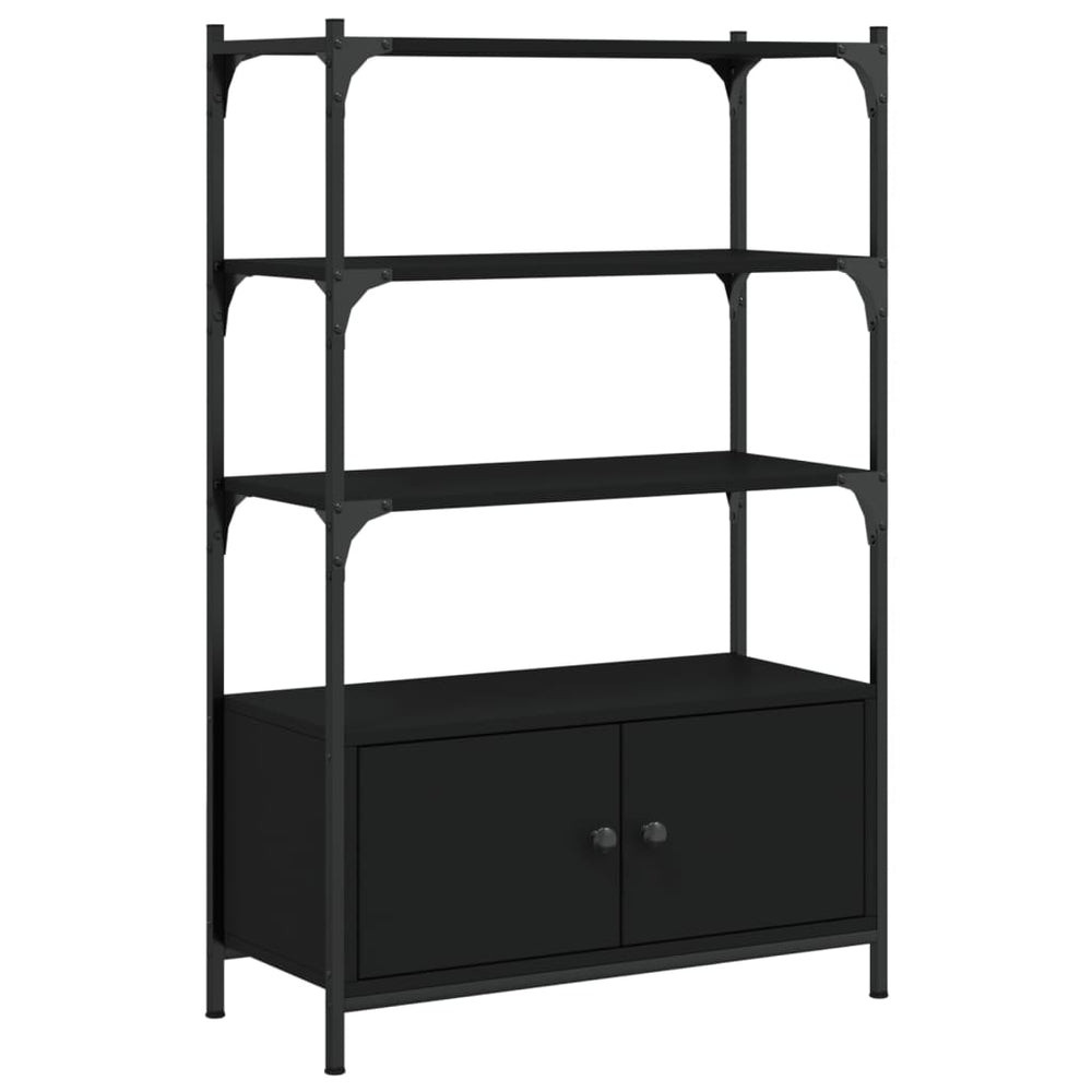 vidaXL Étagère 3 niveaux noir 70x30x109,5 cm bois d'ingénierie