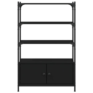 Schwarzes Bücherregal mit 3 Böden