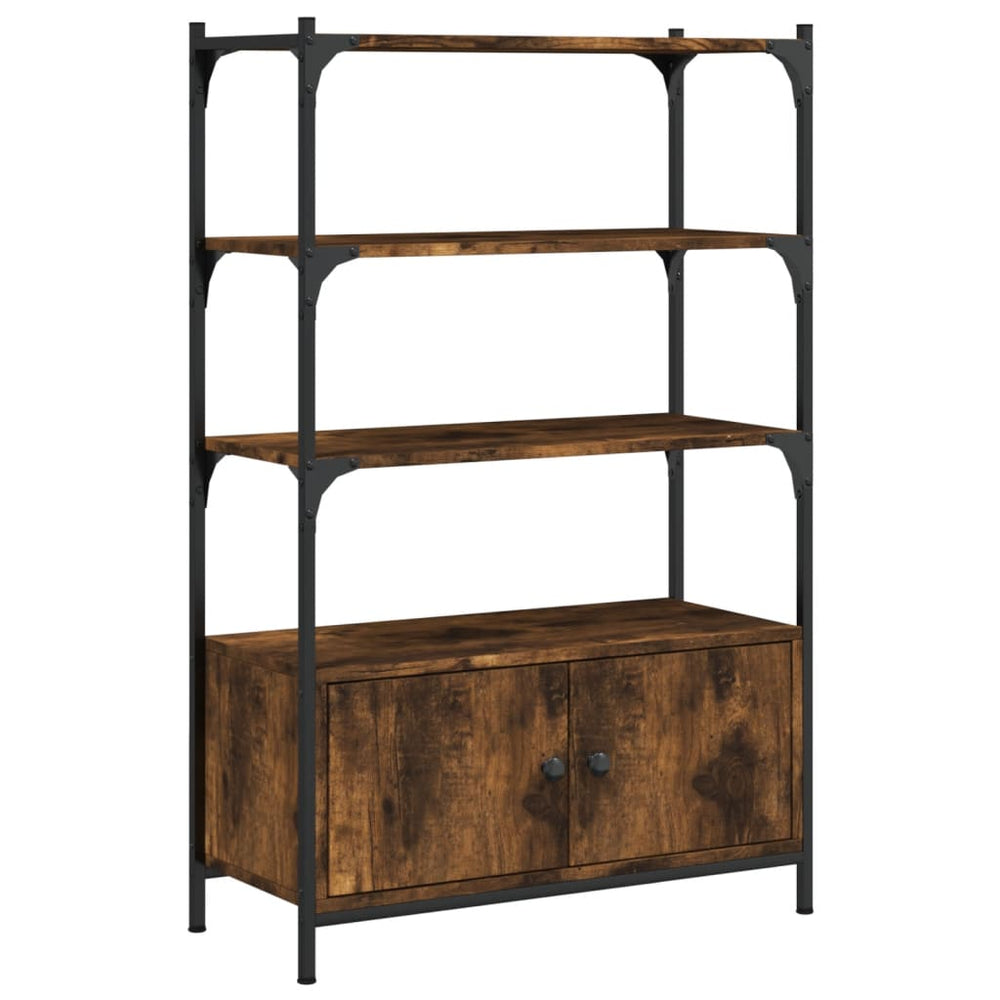vidaXL Bibliothèque 3 compartiments chêne fumé 70x30x109,5 cm Bois d'ingénierie