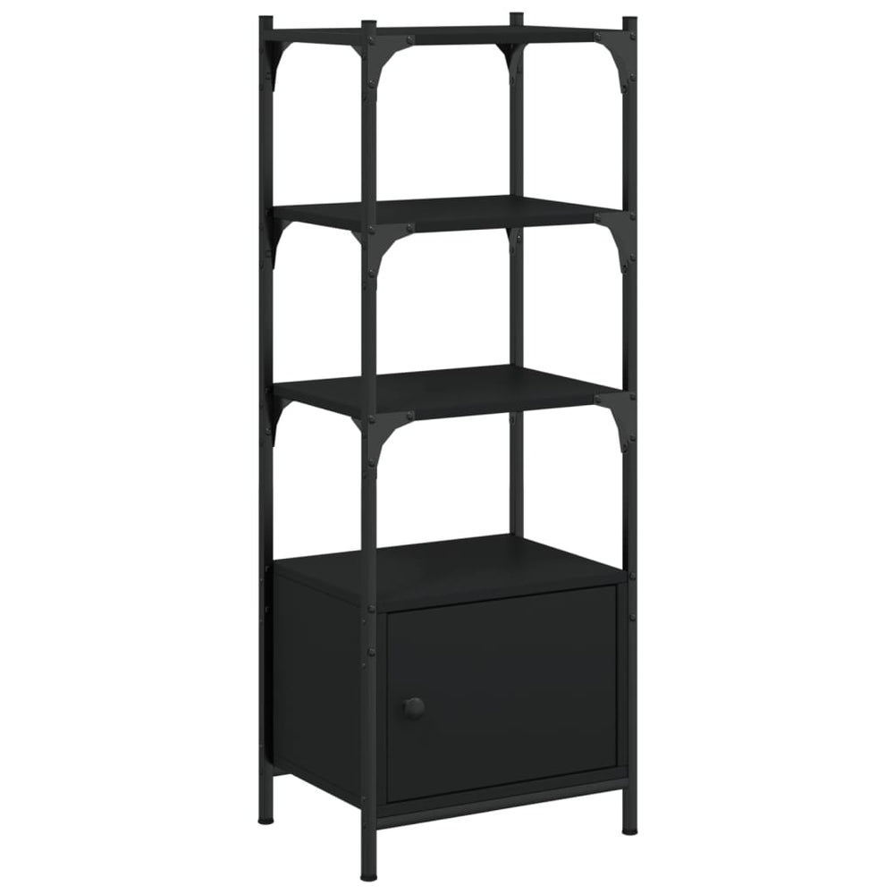 vidaXL Étagère à livres 3 compartiments noir 41x30x109,5 cm bois d'ingénierie