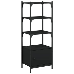 vidaXL Étagère à livres 3 compartiments noir 41x30x109,5 cm bois d'ingénierie