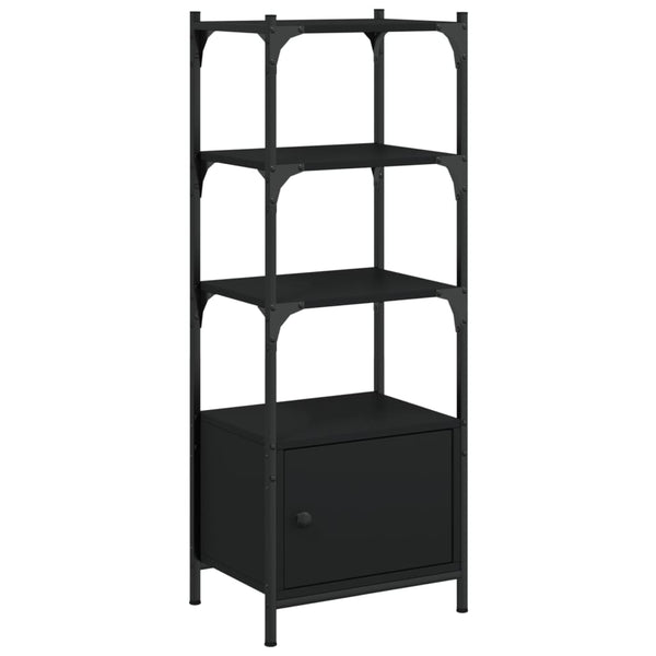 vidaXL Étagère à livres 3 compartiments noir 41x30x109,5 cm bois d'ingénierie