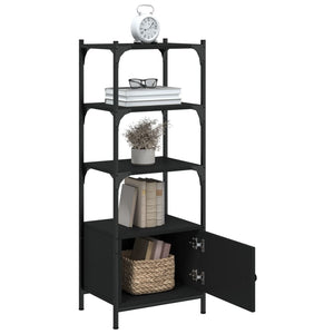 vidaXL Étagère à livres 3 compartiments noir 41x30x109,5 cm bois d'ingénierie