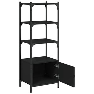 vidaXL Étagère à livres 3 compartiments noir 41x30x109,5 cm bois d'ingénierie