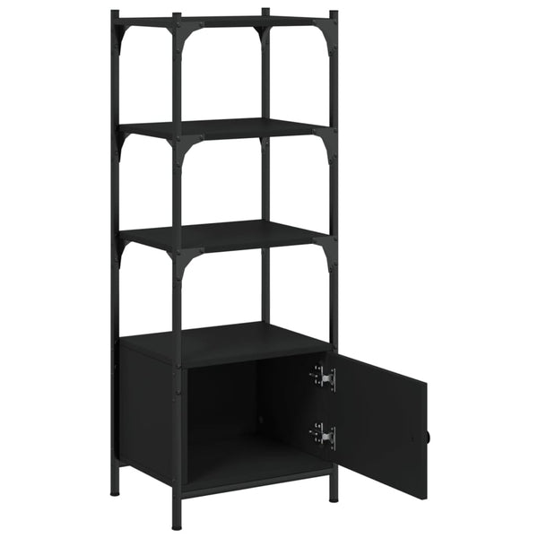 vidaXL Étagère à livres 3 compartiments noir 41x30x109,5 cm bois d'ingénierie