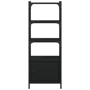 vidaXL Étagère à livres 3 compartiments noir 41x30x109,5 cm bois d'ingénierie