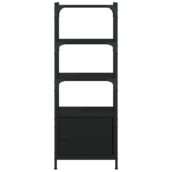vidaXL Étagère à livres 3 compartiments noir 41x30x109,5 cm bois d'ingénierie