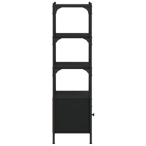 vidaXL Étagère à livres 3 compartiments noir 41x30x109,5 cm bois d'ingénierie