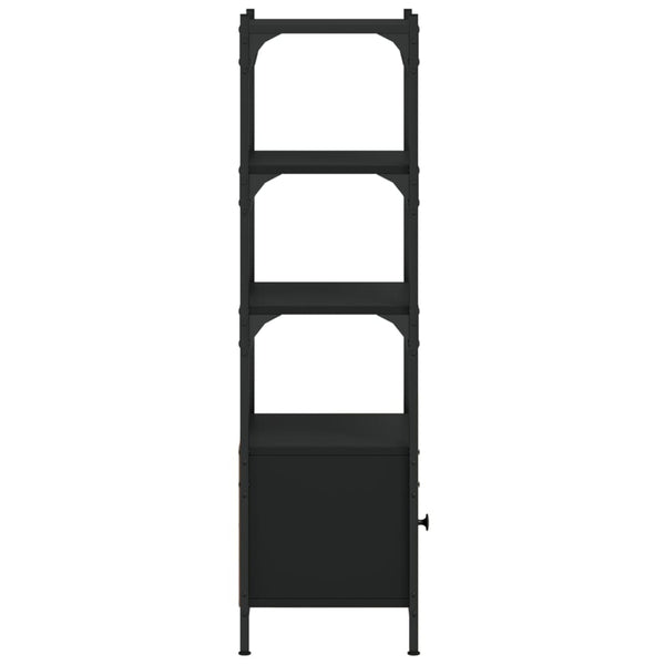 vidaXL Étagère à livres 3 compartiments noir 41x30x109,5 cm bois d'ingénierie
