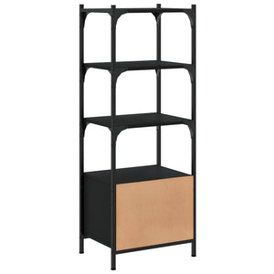 vidaXL Étagère à livres 3 compartiments noir 41x30x109,5 cm bois d'ingénierie