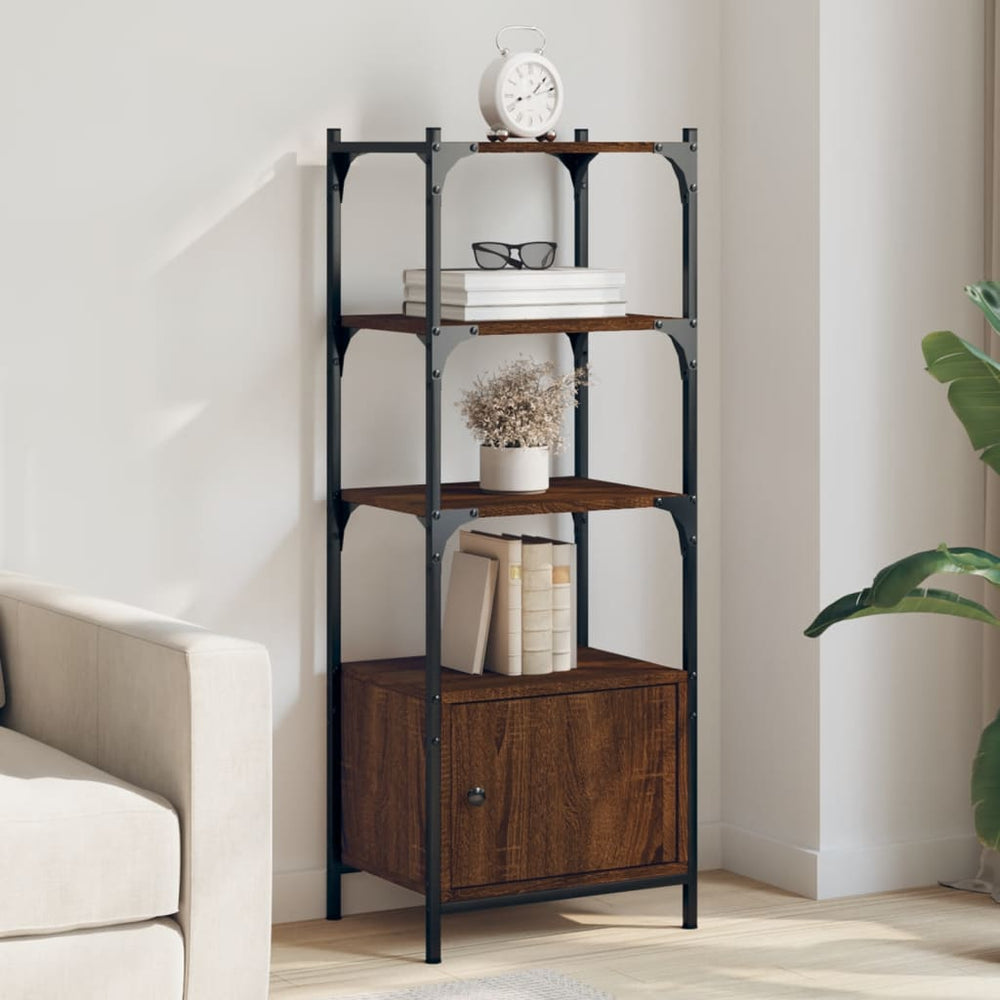 vidaXL Bibliothèque 3 étagères marron aspect chêne 41x30x109,5 cm