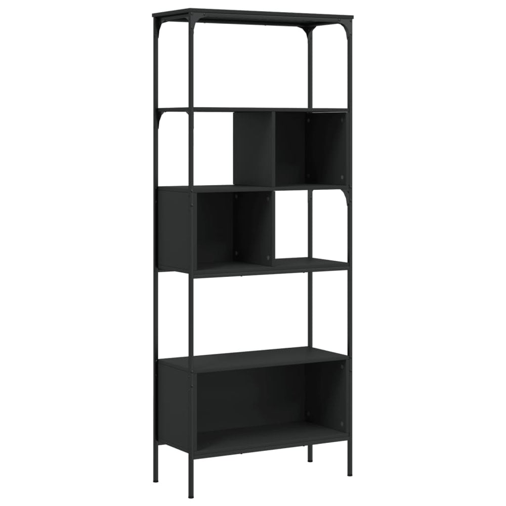 vidaXL Étagère à livres 5 niveaux Noir 76x33x188,5 cm Bois d'ingénierie