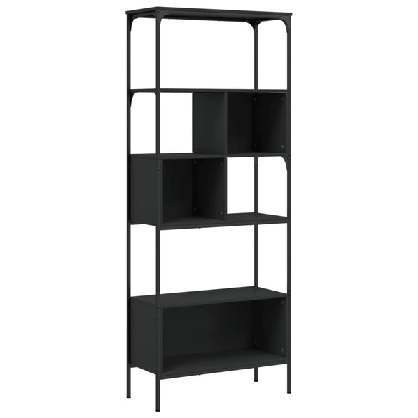Bücherregal Schwarz mit 5 Böden