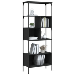 Bücherregal Schwarz mit 5 Böden