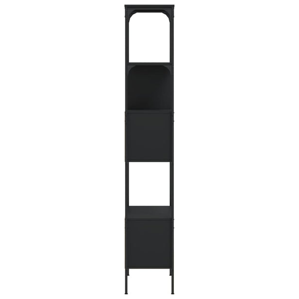 Bücherregal Schwarz mit 5 Böden