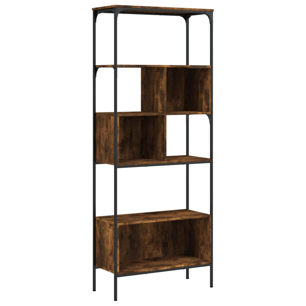 vidaXL Bibliothèque 5 étagères Chêne fumé 76x33x188,5 cm Bois d'ingénierie