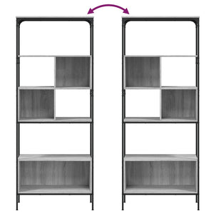 vidaXL Étagère à 5 niveaux Gris Sonoma 76x33x188,5 cm Bois d'ingénierie