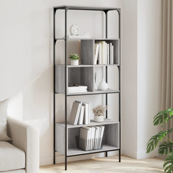 vidaXL Étagère à 5 niveaux Gris Sonoma 76x33x188,5 cm Bois d'ingénierie