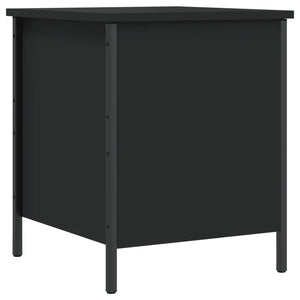 Sitzbank Schwarz mit Stauraum 40x50 cm