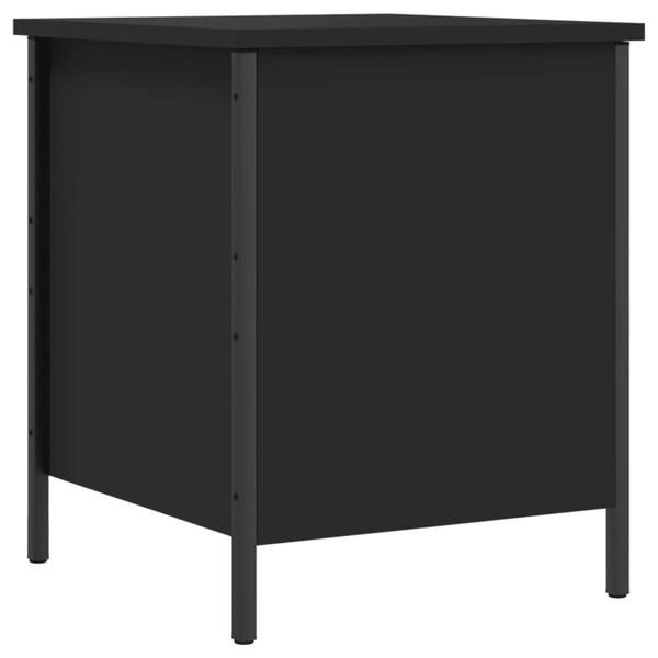 Sitzbank Schwarz mit Stauraum 40x50 cm
