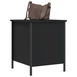 Sitzbank Schwarz mit Stauraum 40x50 cm