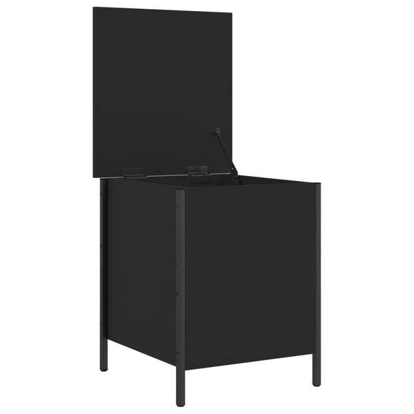Sitzbank Schwarz mit Stauraum 40x50 cm