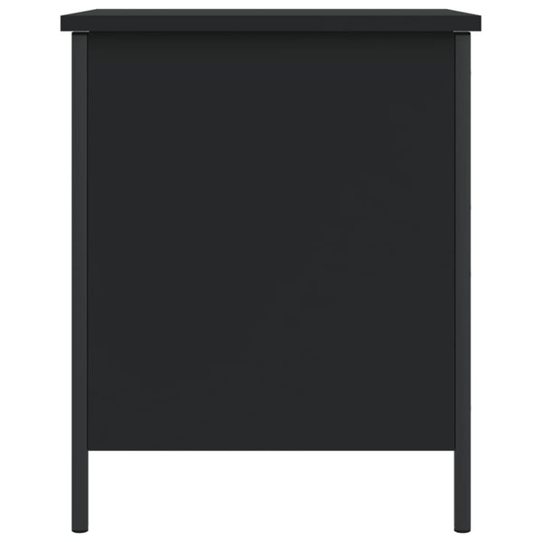 Sitzbank Schwarz mit Stauraum 40x50 cm