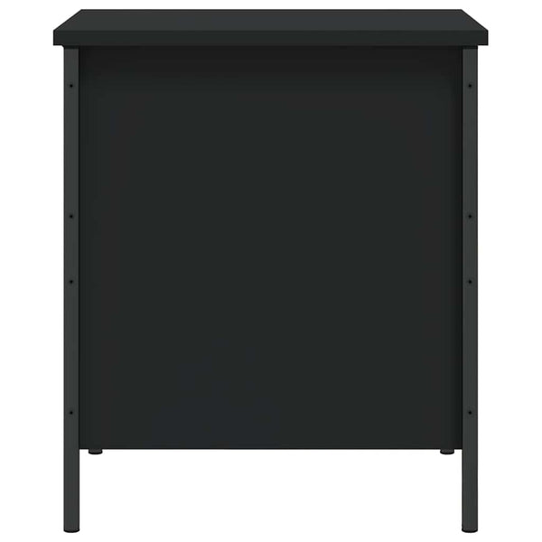 Sitzbank Schwarz mit Stauraum 40x50 cm