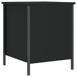 Sitzbank Schwarz mit Stauraum 40x50 cm