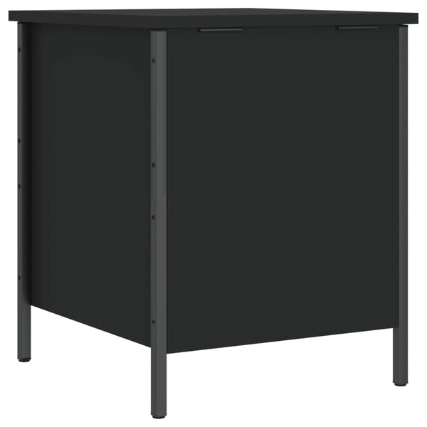 Sitzbank Schwarz mit Stauraum 40x50 cm