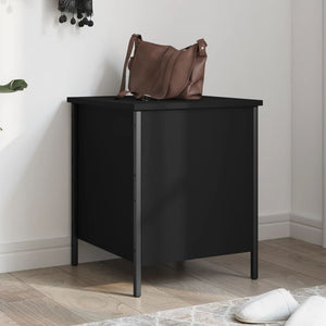 Sitzbank Schwarz mit Stauraum 40x50 cm