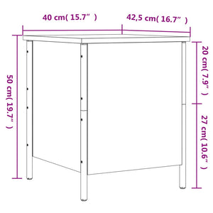 Sitzbank Räuchereiche mit Stauraum 40x50 cm