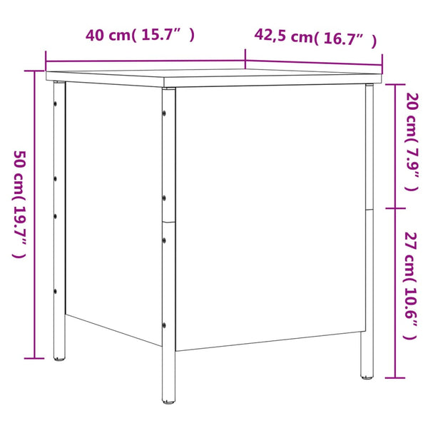 Sitzbank Räuchereiche mit Stauraum 40x50 cm