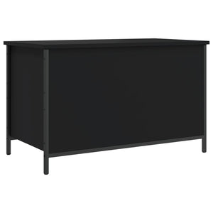 Sitzbank Schwarz mit Stauraum 80cm