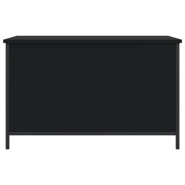Sitzbank Schwarz mit Stauraum 80cm