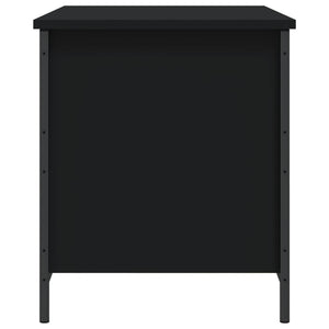 Sitzbank Schwarz mit Stauraum 80cm