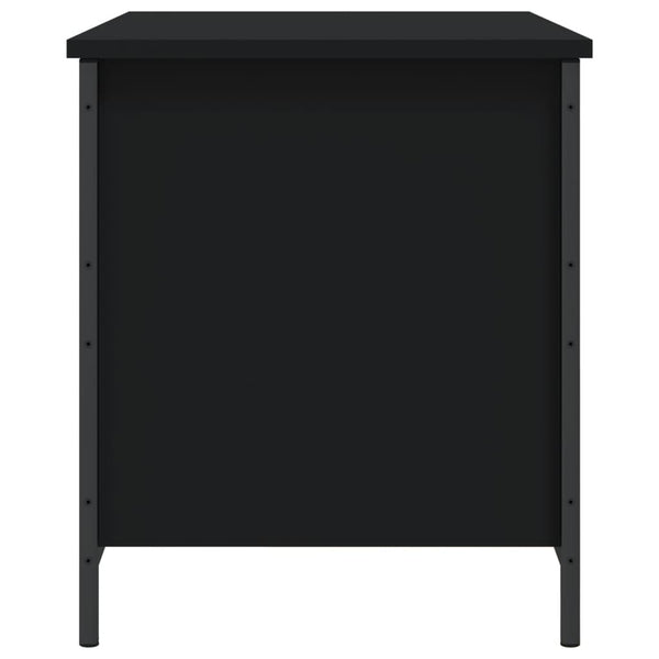 Sitzbank Schwarz mit Stauraum 80cm