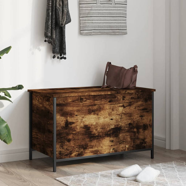 Sitzbank Räuchereiche mit Stauraum 80 cm