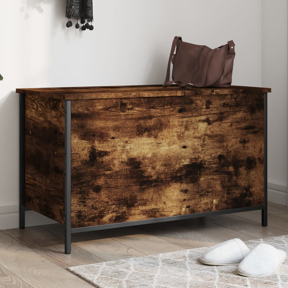 Sitzbank Räuchereiche mit Stauraum 80 cm