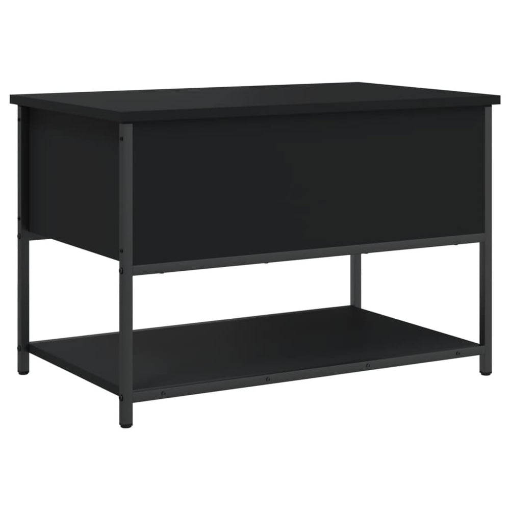 Sitzbank Schwarz mit Stauraum 70 cm