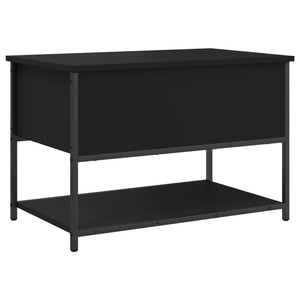 Sitzbank Schwarz mit Stauraum 70 cm